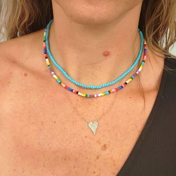 Custom Glass Bead Necklace - Picture 1 of 2